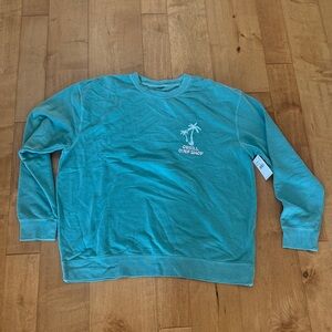 O'Neill Teal Crewneck Sweatshirt with Surf Palm Logo - Men's